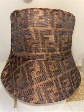 Monogram Bucket Hat in Brown and Dark Brown
